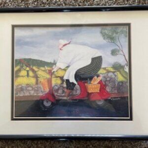 Wall Art - Chef on Scooter